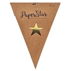 Paper Star 室內裝飾五角星 60cm 牛皮包裝組合, 金色