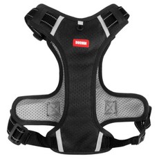 BEST 背心式防衝撞寵物反光背帶, 黑色, 1個