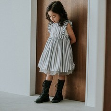 MARLMARL 女童用荷葉邊花束4圍裙