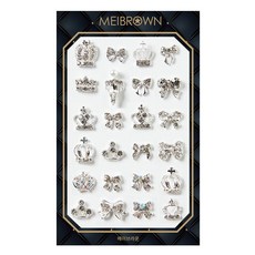MEIBROWN 皇冠蝴蝶結美甲裝飾 P012, 混色, 1組