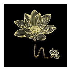 리드홈 골드 금속 플라워 체인 선물용 책갈피, 연꽃, 1개