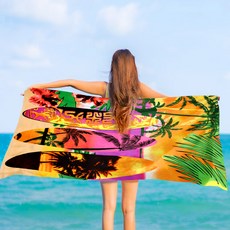 Summer Water Best 柔軟大型海灘巾, 1個, 衝浪狂人