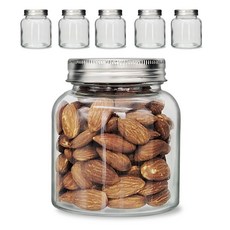 mir 金屬蓋玻璃儲存罐, 250ml, 6個