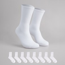 Sockpiens 男款無氣墊運動型長筒鬆緊襪 8雙組