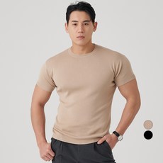 CARET 男士肌肉版型圓領短袖針織衫