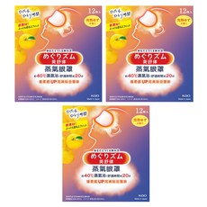 Kao 花王 MegRhythm 美舒律 新柔舒蒸氣眼罩 完熟柚香, 12入, 3盒