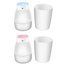 AcoMo USB 6分鐘紫外線可攜式奶瓶專業殺菌消毒器 2入, PS II, 藍色 + 粉色