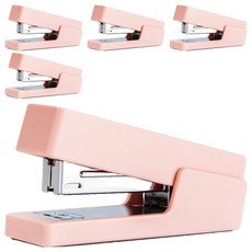得力 Nusign 基本款粉彩釘書機, 粉紅色, 5個