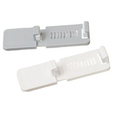 PEONIST 基本款馬桶坐墊衛生把手2件組, 白色, 灰色