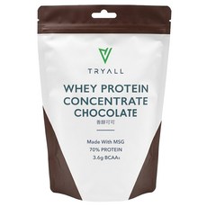 TRYALL 濃縮乳清蛋白粉 香醇可可, 500g, 1包
