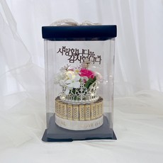 러블리팜 조화 LED 티아라 용돈 홀더 케이크 + 쇼핑백, 1개, 타입2 플라워믹스 핑크