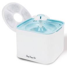 DING DONG PET 寵物花朵飲水機 2L + 濾心組, RK60, 藍色