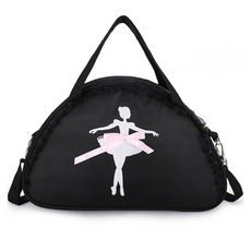 ORANGEDAMOM 兒童芭蕾緞帶荷葉邊半月包