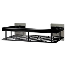 喵汪森林 太空鋁長方置物架 01 單 + 寬, 黑色, 1組