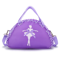 ORANGEDAMOM 兒童芭蕾緞帶荷葉邊半月包