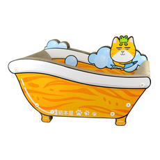 貓本屋 喵愛洗澡 泡泡浴缸貓抓板/貓窩, 多色 泡泡浴缸, 1個