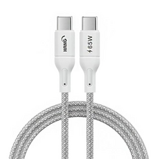 HANG R18 編織快充線 USB to Lightning, 65W, 1m, 灰色, 1個