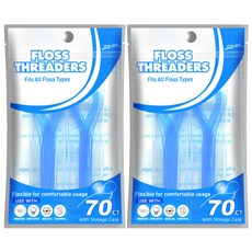 Dr.Chika FLOSS THREADERS 矯正用牙橋牙線穿引器, 70入, 2個