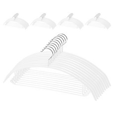 코멧 홈 어깨 뿔 방지 논슬립 옷걸이, 화이트, 50개