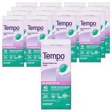 템포 내추럴 순면 팬티라이너, 롱, 40개입, 15개