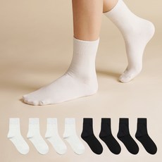 삭피엔스 여성용 컬러가 예쁜 무지 중목 양말 8켤레 세트