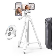 셀루미 136cm 고강성 하이 퍼포먼스 삼각대 화이트 + 리모컨 화이트 풀세트, SEL-TRD150A, 삼각대 화이트, 리모컨 화이트, 1개