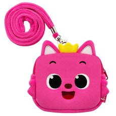 孩童卡通狐狸圖案方形項鍊零錢包