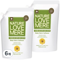 네이쳐러브메레 유아 국화 유연제 리필형, 1.3L, 6개