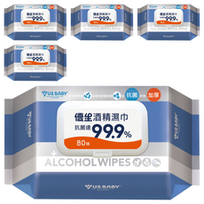 US BABY 優生 酒精濕巾, 1入, 5包