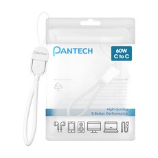 팬텍 C타입-C타입 초고속 충전 휴대용 숏케이블 60W, 1개, 화이트, 16.5cm 1개, 화이트, 16.5cm
