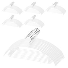 코멧 홈 어깨 뿔 방지 논슬립 옷걸이, 화이트, 60개