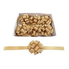 成品緞帶 金蔥花A 約10cm, 金色, 6個