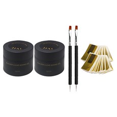 SM IVIT 延甲透明凝膠 15g + 筆刷 + 指模 50片 套組, 單色, 2組