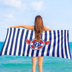 Summer Water Best 柔軟大型海灘巾, 1個, 水手