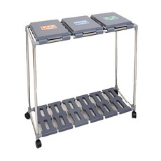 Well Goods回收分類回收箱 3層, 灰色的, 1個