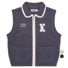 KIRSH 女性拼接拉鍊針織背心