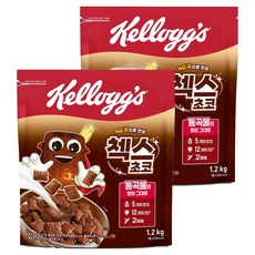 켈로그 오곡으로 만든 첵스 초코 시리얼, 1.2kg, 2개