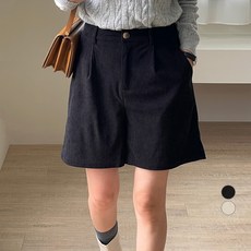 afinar 女款燈芯絨鬆緊帶五分褲