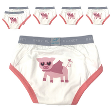 Baby Planet 嬰兒優質如廁訓練內褲, 15 時髦小豬款, 6件