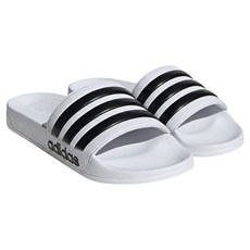 adidas 愛迪達 男女款 ADILETTE SHOWER 拖鞋 GZ5921, 白黑色, 29.5cm