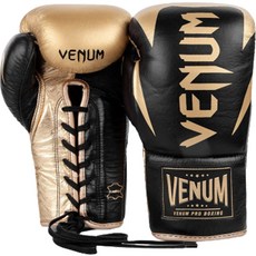 VENUM Hammer Pro拳擊手套 蕾絲, 黑色+金色