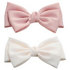 HanNal 聚酯纖維大蝴蝶結髮夾 2件組