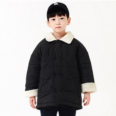 키즈레시피 여아용 더블 단추 패딩 점퍼