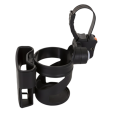 forb 嬰兒推車多用途杯架 可容納多種大小杯子 杯架與手機支架合一 360°旋轉 12段調節, 黑色, 1個