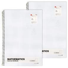 morning glory #3500 數學練習本 4分隔 左裝訂, 顏色隨機, 2本