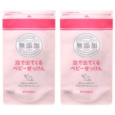 MIYOSHI 無添加 嬰兒泡沫沐浴乳補充包, 220ml, 2包