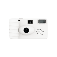 Booie 一次性氛圍感底片相機, 彩色18張, B3CA-30Z, White, 1個
