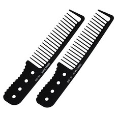 GREAGER 專業用碳纖維剪髮梳 SC202, 黑色, 2個