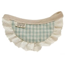 Gaedaldang 寵物彩虹粉彩格紋圍兜, 薄荷綠