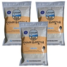산아래 우리밀가루 백강통밀 강력분, 1kg, 3개